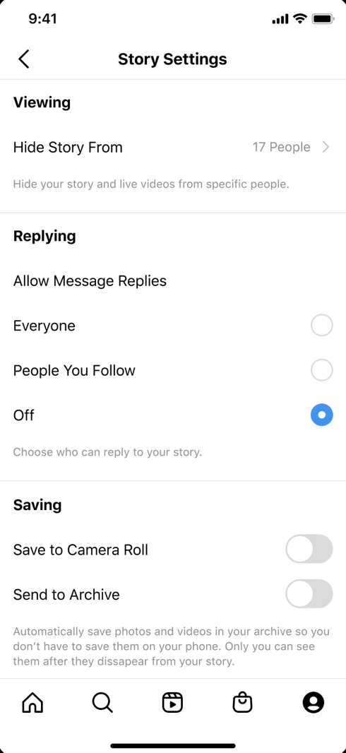 Story Settings