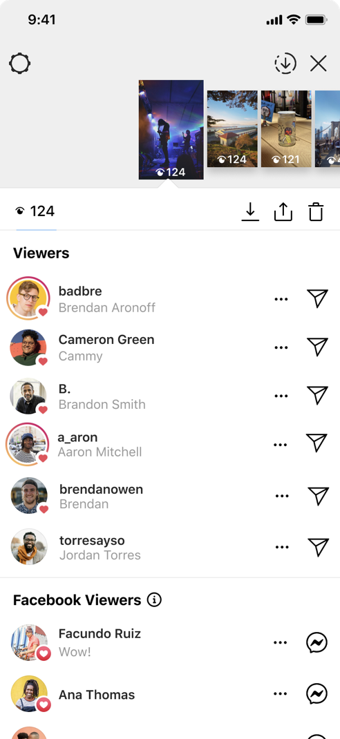 Viewer List with Facebook Viewers