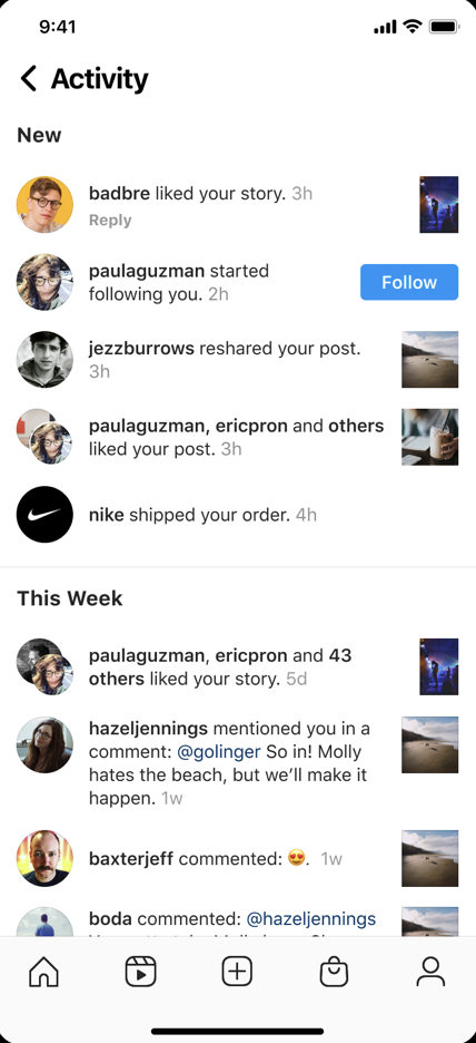 Activity Feed